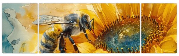 Obraz - Včelka, akvarel (170x50 cm)
