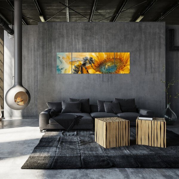 Obraz - Včelka, akvarel (170x50 cm)