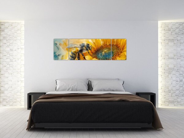 Obraz - Včelka, akvarel (170x50 cm)