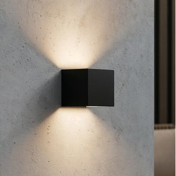 Ideal Lux - LED Venkovní nástěnné svítidlo ATOM LED/12W/230V IP54 černá