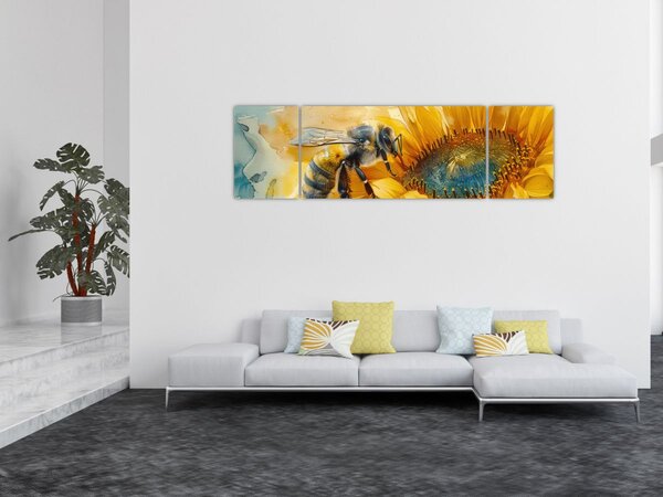 Obraz - Včelka, akvarel (170x50 cm)