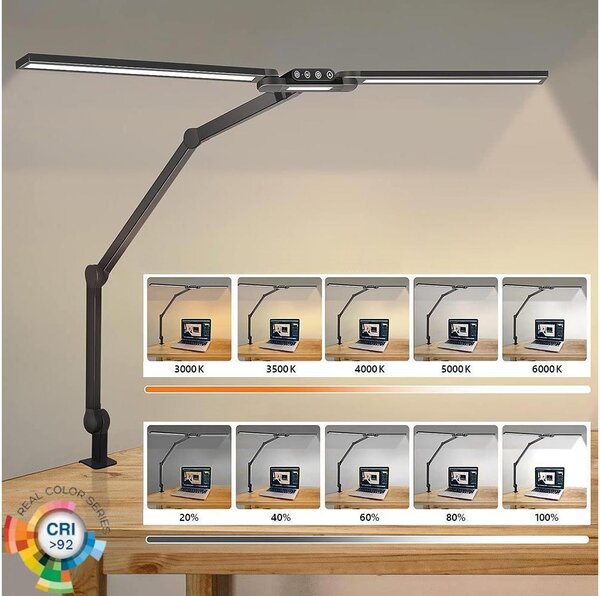 Brilagi-LED Stmívatelná dotyková stolní lampa VARIO LED/24W/230V 3000-6500K čern