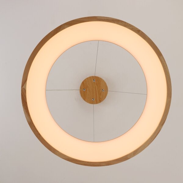 Brilagi -LED Lustr na lanku FALCON WOOD LED/40W/230V 3000/4000/6000K 60 cm dřevo