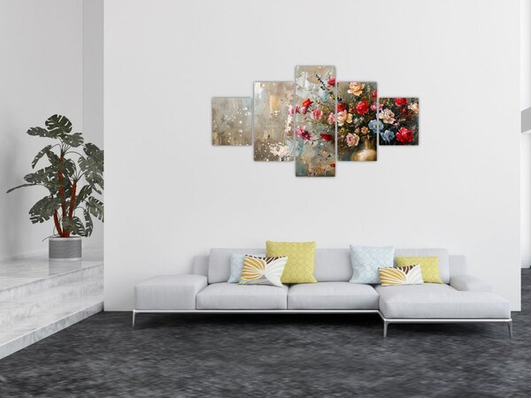Obraz - Váza květin (125x70 cm)
