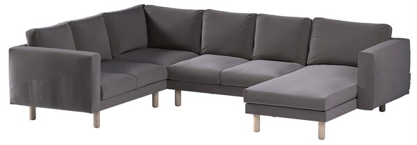 Potah na pohovku IKEA Norsborg rohová, 5-místná se šezlongem barva hnědá látka sametová