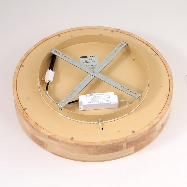 Brilagi-LED Strop. svítidlo FALCON WOOD LED/30W/230V 3000/4000/6000K 45 cm dřevo