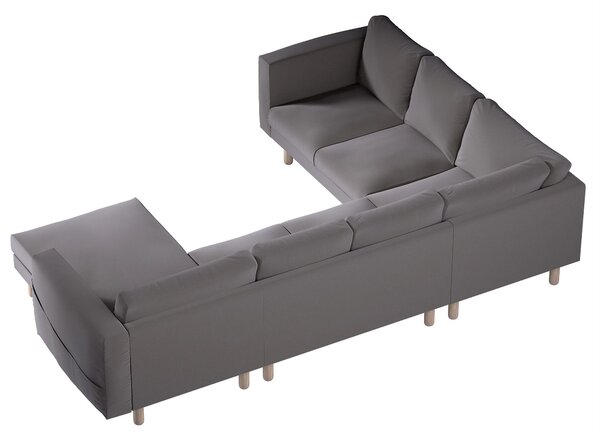 Potah na pohovku IKEA Norsborg rohová, 5-místná se šezlongem barva hnědá látka sametová