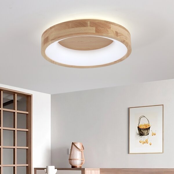 Brilagi-LED Strop. svítidlo FALCON WOOD LED/30W/230V 3000/4000/6000K 45 cm dřevo