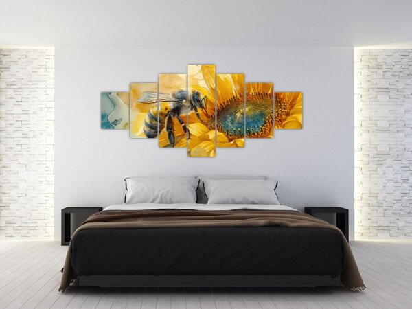 Obraz - Včelka, akvarel (210x100 cm)
