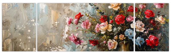 Obraz - Váza květin (170x50 cm)