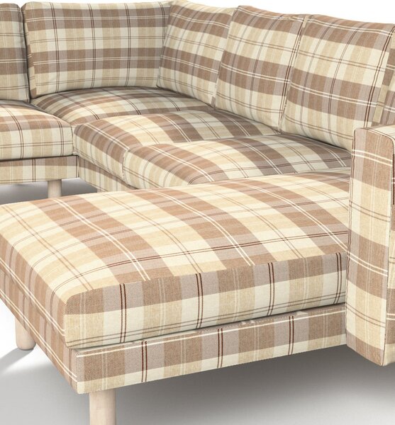 Potah na pohovku IKEA Norsborg rohová, 5-místná se šezlongem barva béžová látka pletený vzor, vzorované