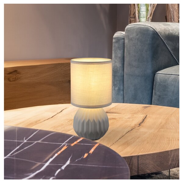 Stolní lampa SYLAS šedá