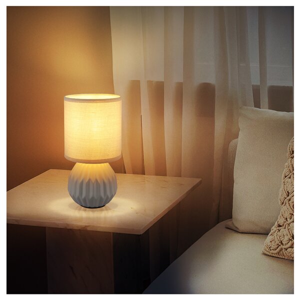 Stolní lampa SYLAS šedá