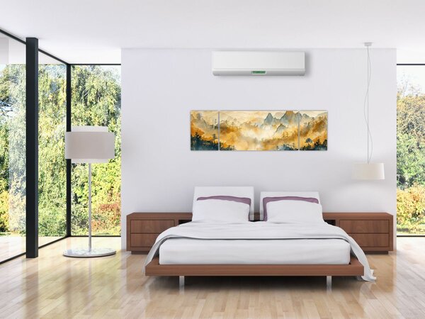 Obraz - Pohoří, akvarel (170x50 cm)