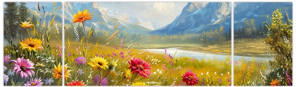 Obraz - Malovaná krajina (170x50 cm)