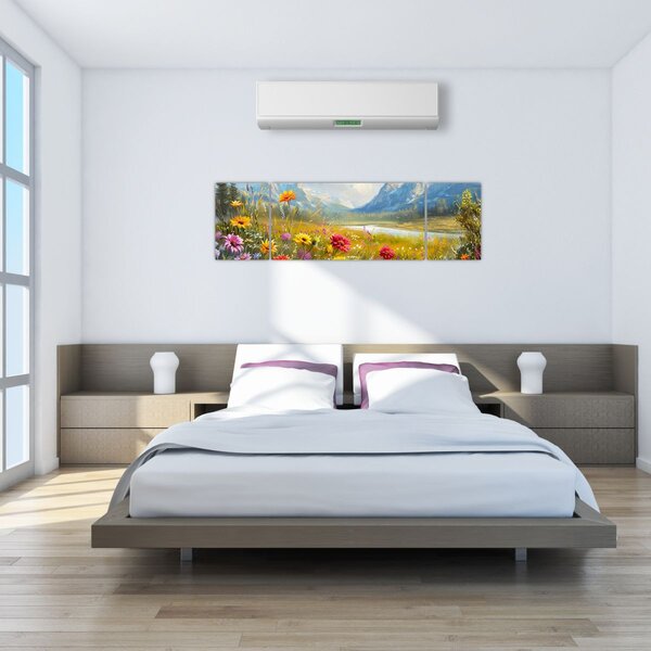 Obraz - Malovaná krajina (170x50 cm)