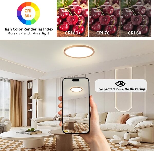 Brilagi - LED Koup. str. svít. ULTRA SLIM LED/18W/230V pr. 30 cm rose gold IP54
