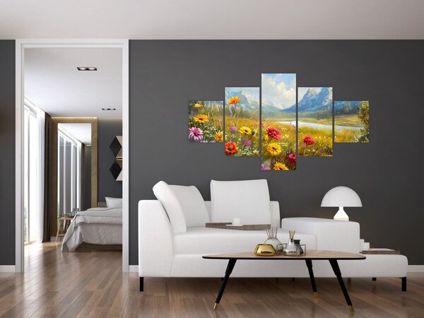 Obraz - Malovaná krajina (125x70 cm)