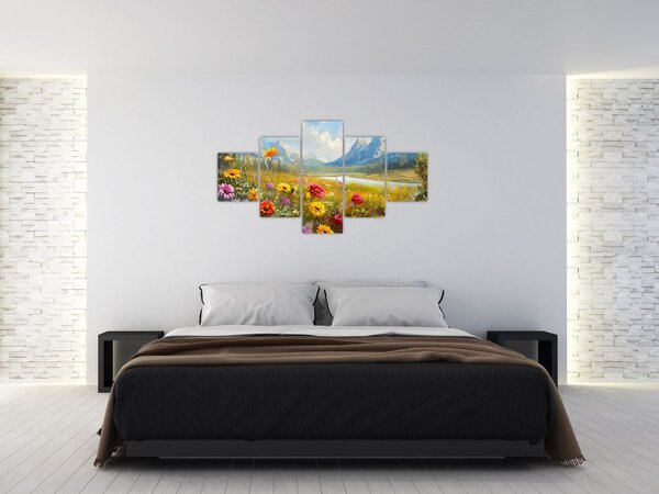 Obraz - Malovaná krajina (125x70 cm)