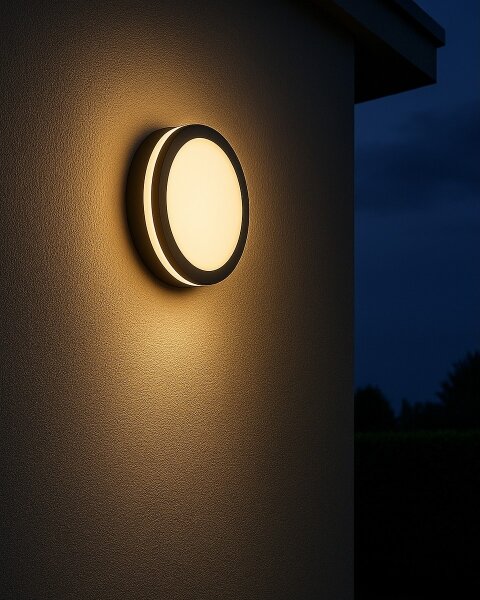 LED Koupel. stropní svítidlo se senzorem ELLÉ LED/24W/230V pr. 26 cm IP54 antr