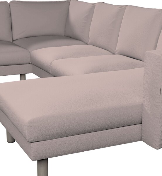 Potah na pohovku IKEA Norsborg rohová, 5-místná se šezlongem barva růžová látka pletený vzor