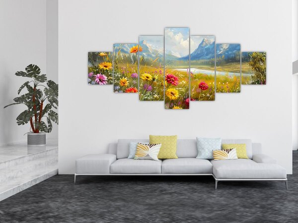 Obraz - Malovaná krajina (210x100 cm)