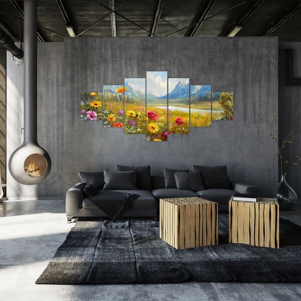 Obraz - Malovaná krajina (210x100 cm)