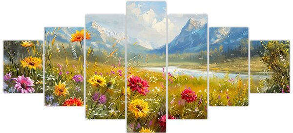 Obraz - Malovaná krajina (210x100 cm)