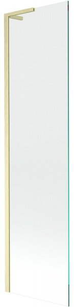Mexen Next L, 1-křídlová vanová zástěna 50 x 150 cm, 6mm čiré sklo, zlatý matný profil, 895-050-000-03-00-55