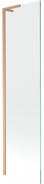 Mexen Next L, 1-křídlová vanová zástěna 50 x 150 cm, 6mm čiré sklo, měděný profil, 895-050-000-03-00-65