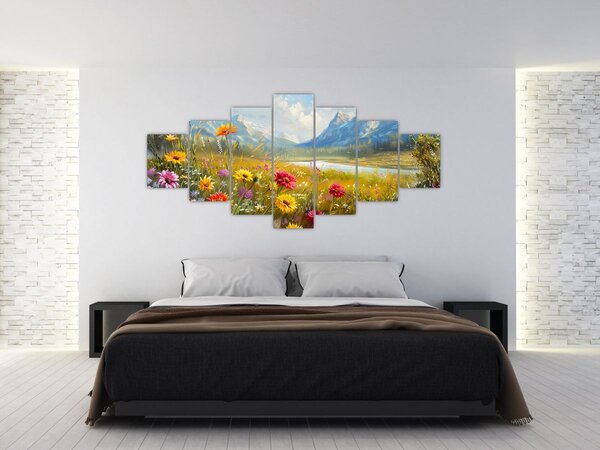 Obraz - Malovaná krajina (210x100 cm)