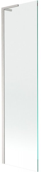 Mexen Next L, 1-křídlová vanová zástěna 50 x 150 cm, transparent, 6mm čiré sklo, profil broušená ocel, 895-050-000-03-00-97