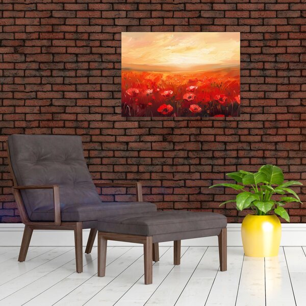 Obraz - Pole vlčích máků (70x50 cm)