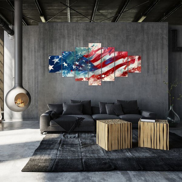 Obraz - Vlajka USA (210x100 cm)