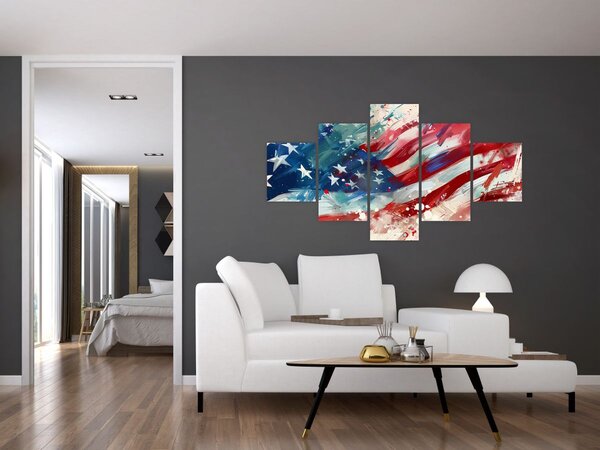 Obraz - Vlajka USA (125x70 cm)