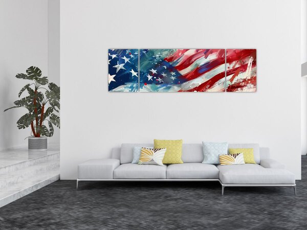 Obraz - Vlajka USA (170x50 cm)