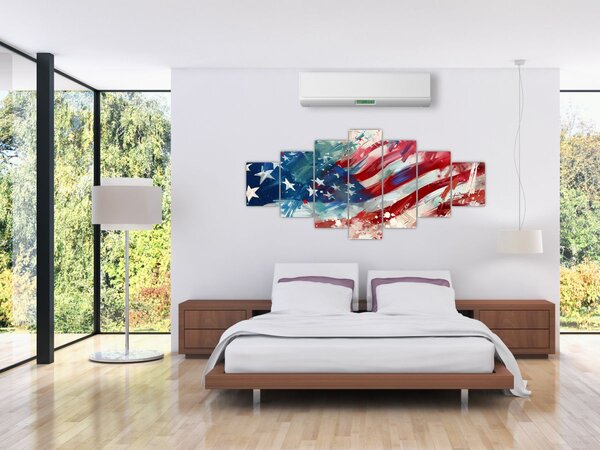 Obraz - Vlajka USA (210x100 cm)