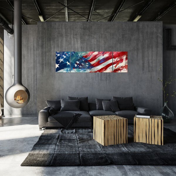 Obraz - Vlajka USA (170x50 cm)