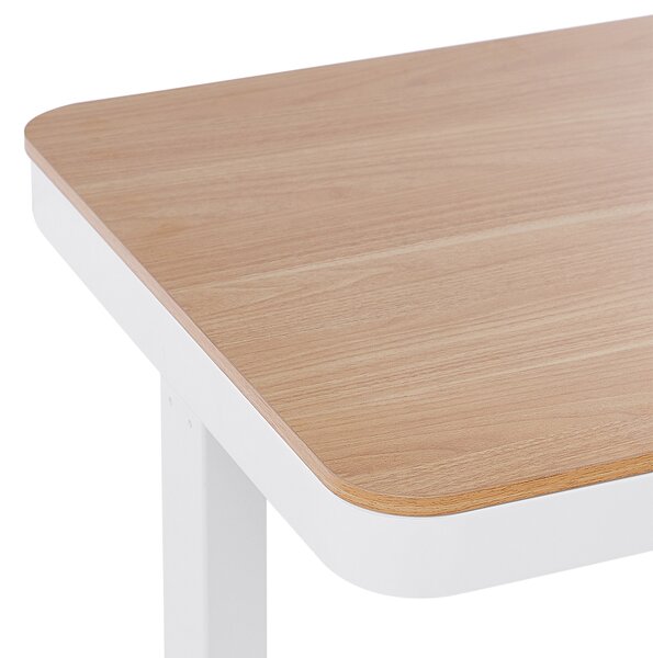 Elektricky výškově nastavitelný pracovní stůl KENLY Hnědá/Bílá 120 cm 60 cm s USB portem