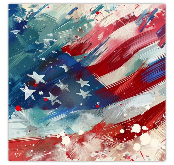 Obraz - Vlajka USA (30x30 cm)