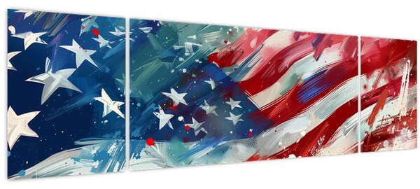 Obraz - Vlajka USA (170x50 cm)