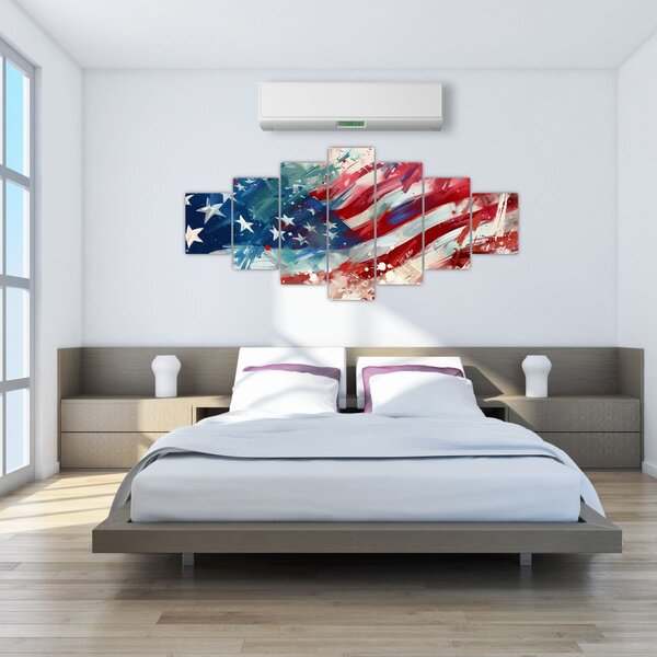 Obraz - Vlajka USA (210x100 cm)