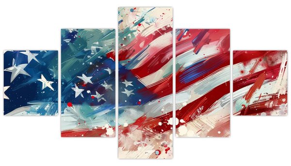 Obraz - Vlajka USA (125x70 cm)