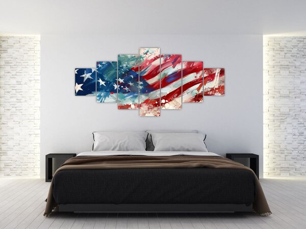 Obraz - Vlajka USA (210x100 cm)