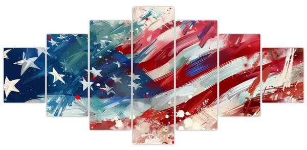 Obraz - Vlajka USA (210x100 cm)
