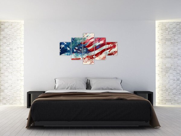 Obraz - Vlajka USA (125x70 cm)
