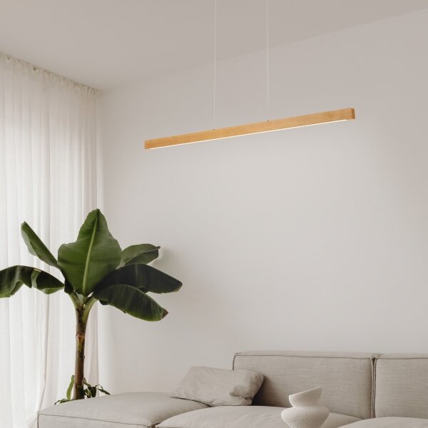 LED Lustr na lanku VERDE LED/18W/230V 3000K 106 cm dub