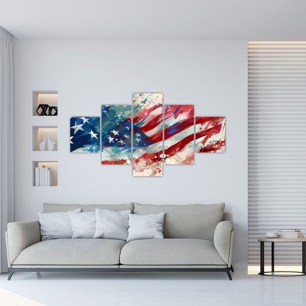 Obraz - Vlajka USA (125x70 cm)