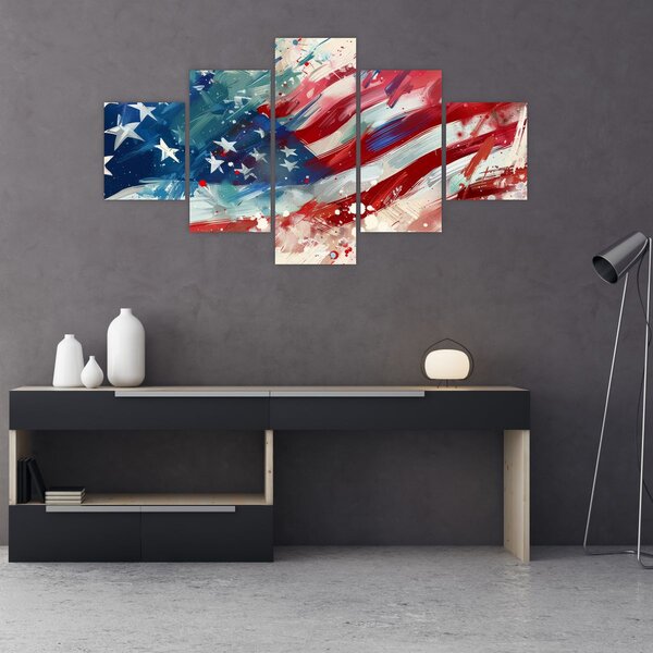 Obraz - Vlajka USA (125x70 cm)
