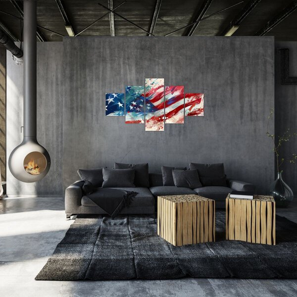 Obraz - Vlajka USA (125x70 cm)